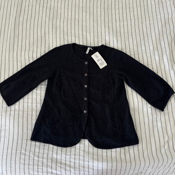 NWT Kleën black zebra textured cardigan - Picture 1 of 7